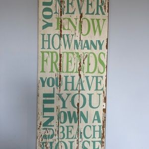 Beach decor sign